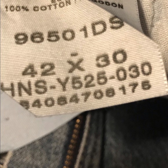 Wrangler men’s classic regular Fit 9650 1DS jeans size 42x30 Preowned. - Picture 3 of 3